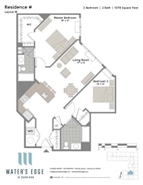 2 beds, 2 baths, 1,078 sqft, $2,995