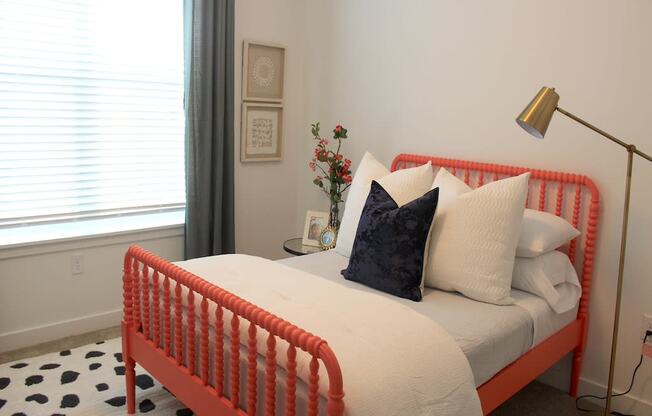 Bed in Secondary Bedroom at Arcadia Apartments