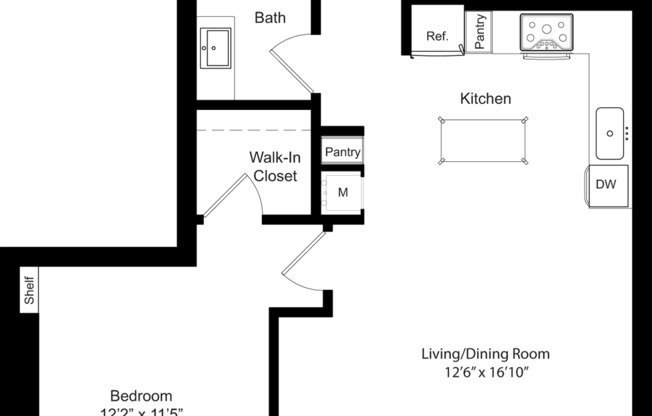 1 bed, 1 bath, 762 sqft, $2,960, Unit 3212