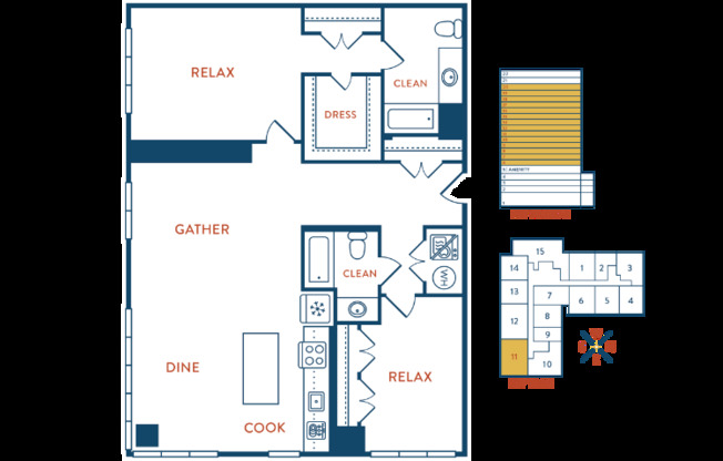2 beds, 2 baths, 1,202 sqft, $4,145