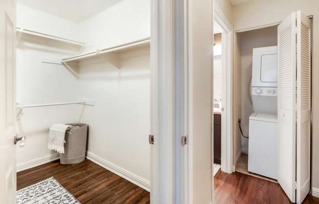 Laundry room with a washer and dryer and a closet at Ascend2300, Carlsbad,92008