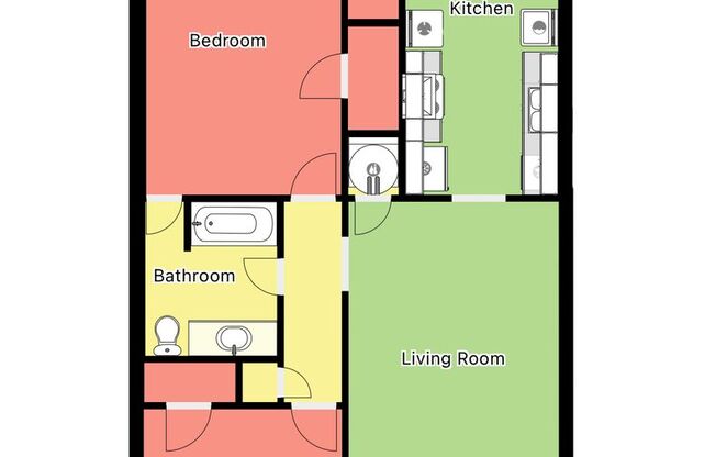 2 beds, 1 bath, 936 sqft, $825, Unit 688