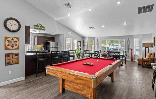 play a game of pool in our clubhouse at our apartments