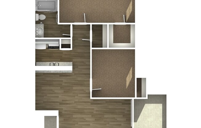 2 beds, 1 bath, 812 sqft, $1,229