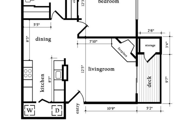 1 bed, 1 bath, 678 sqft, $1,660