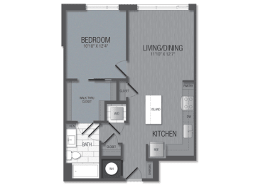 1 bed, 1 bath, 735 sqft, $2,054