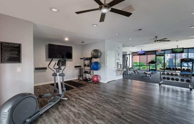 East Chase Apartments fully-equipped fitness center