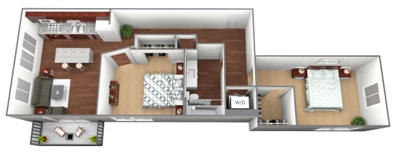 2 beds, 1 bath, 831 sqft, $1,753