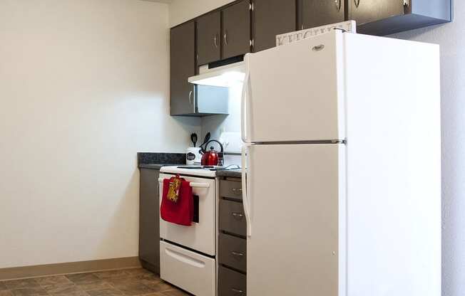 Sage Creek Apartments kitchen with white appliances