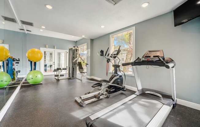 Fitness Center at The Flats at Seminole Heights at 4111 N Poplar Ave in Tampa, FL