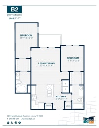 2 beds, 2 baths, 1,010 sqft, $1,700