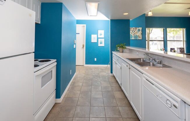 California Place Kitchen Area in Clubhouse