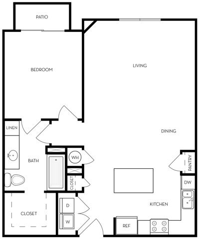 1 bed, 1 bath, 889 sqft, $1,469