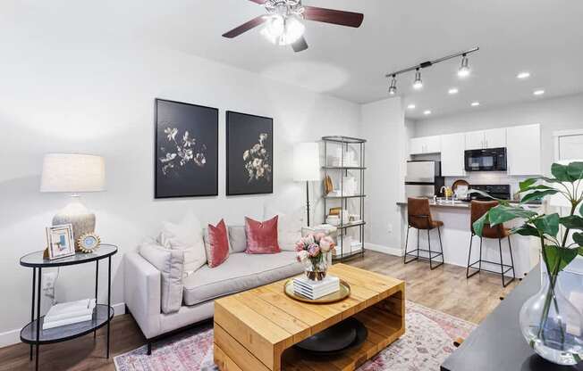 Open Concept Living Room to Kitchen in Phase I TH at Parc at Day Dairy