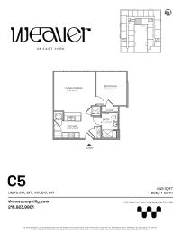 1 bed, 1 bath, 648 sqft, $1,550