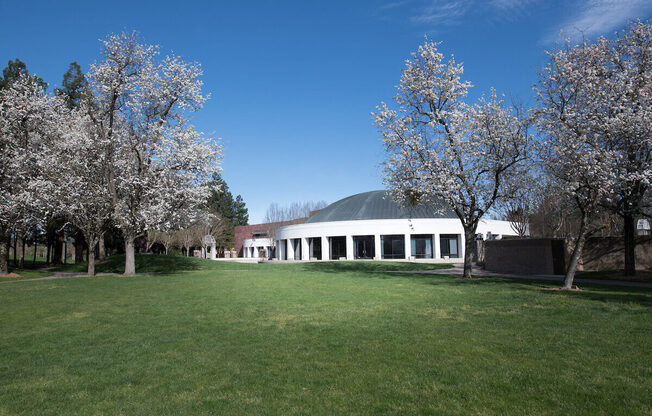 a building with a domed roof and a grassy area in front of it  at Falcon Bridge at Gale Ranch, San Ramon, California