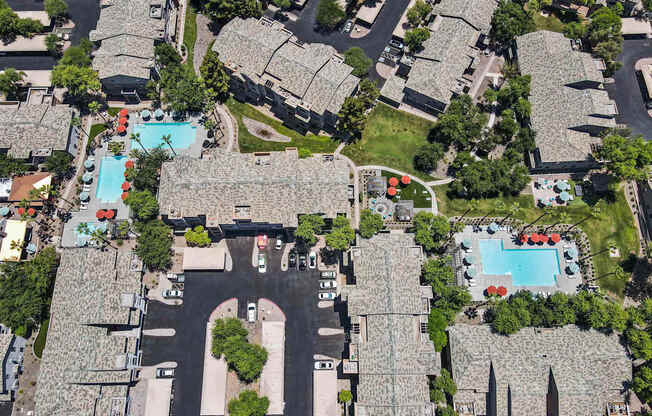 Drone View Of Pool at Lazo Apartment Homes, Chandler, 85225