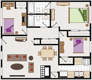 3 beds, 2 baths, 1,088 sqft, $4,575