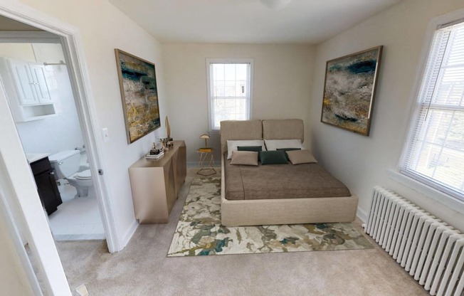 second bedroom at jetu apartments for rent in washington dc