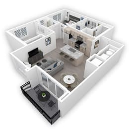 2 beds, 2 baths, 1,156 sqft, $1,785