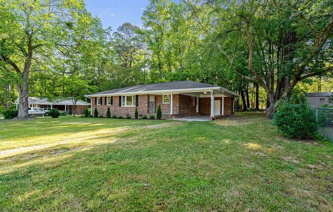AVAILABLE NOW!! 4 bedroom Brick Ranch Style Home