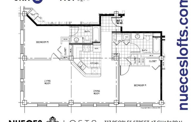 2 beds, 2 baths, 1,161 sqft, $1,860