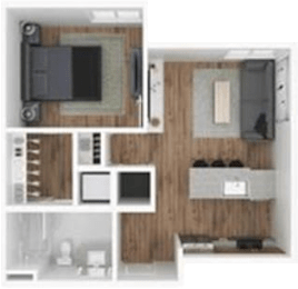 1 bed, 1 bath, 583 sqft, $1,172