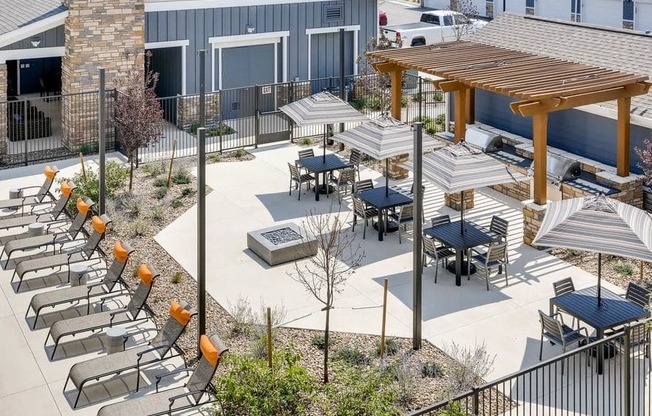 The Ranch at First Creek Apartments Ariel Outdoor Seating Area