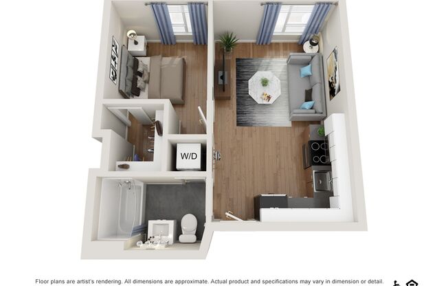 1 bed, 1 bath, 494 sqft, $1,350, Unit 261-306