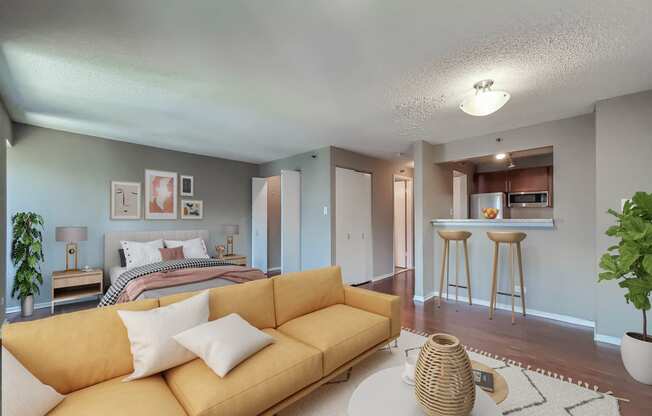 Living Room Studio Apartment Chicago