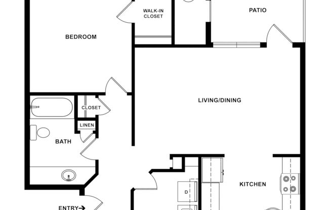 1 bed, 1 bath, 729 sqft, $1,065