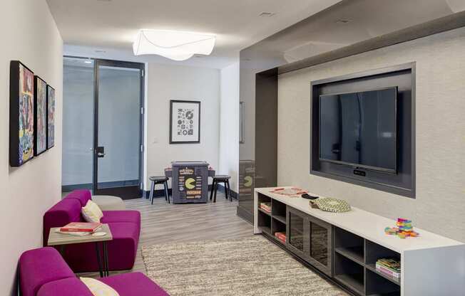 Clubroom with fully equipped separate game room