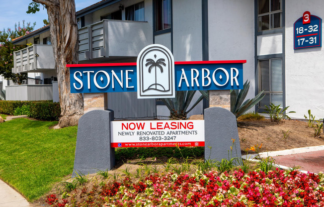 Stone Arbor Entrance Sign