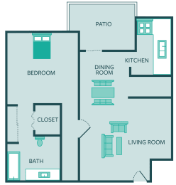 1 bed, 1 bath, 924 sqft, $1,065