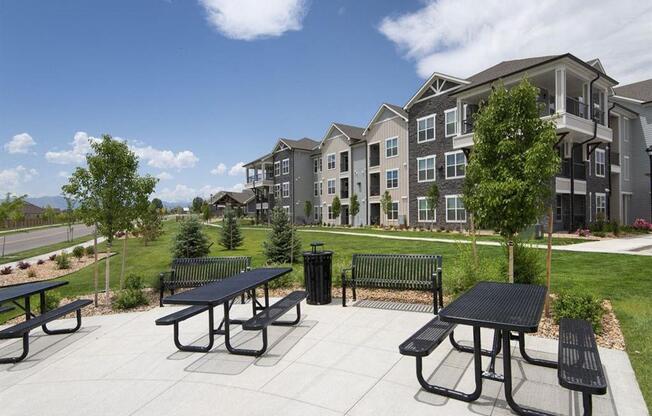 Picnic Area at Watermark at Harvest Junction, Colorado, 80501