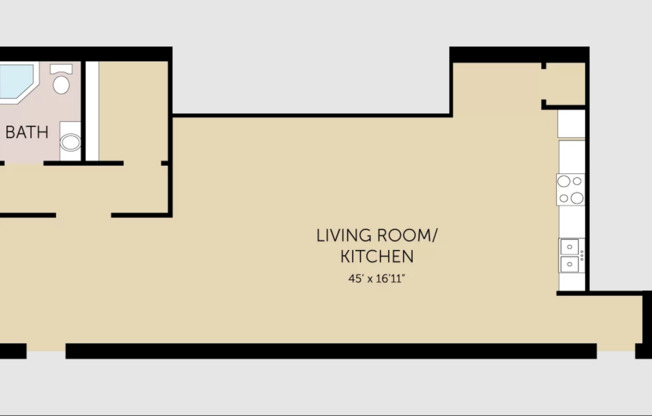 1 bed, 1 bath, 1,000 sqft, $975, Unit 107