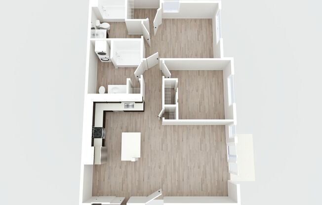 2 beds, 2 baths, 967 sqft, $2,050, Unit F-204