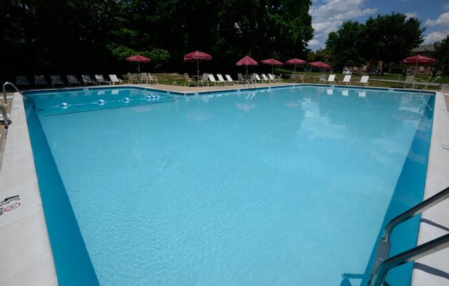 Large sparkling pool at Windsor House Apartments*, Baltimore