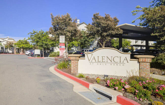 Entrance sign at Valencia at Gale Ranch, San Ramon, 94582