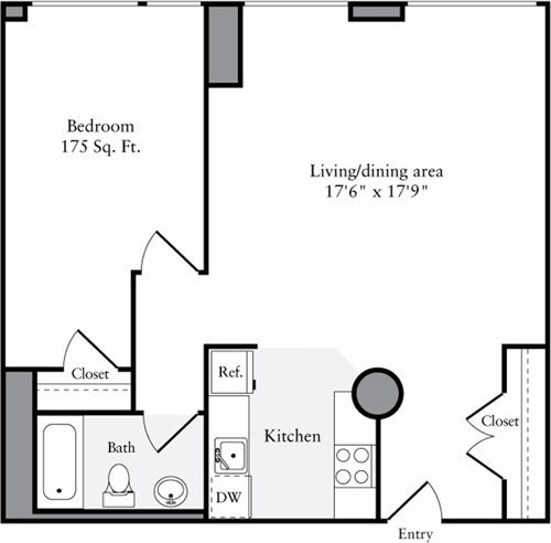 1 bed, 1 bath, 750 sqft, $3,455, Unit 4105