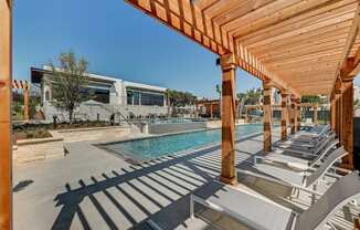 the pool at the colony apartments