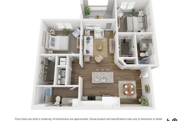 2 beds, 2 baths, 1,095 sqft, $2,038