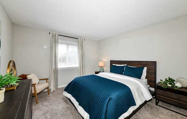 our apartments offer a bedroom with a king sized bed