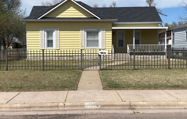 2 Bedroom, 1 Bathroom House with Detached Garage and Fenced Yard