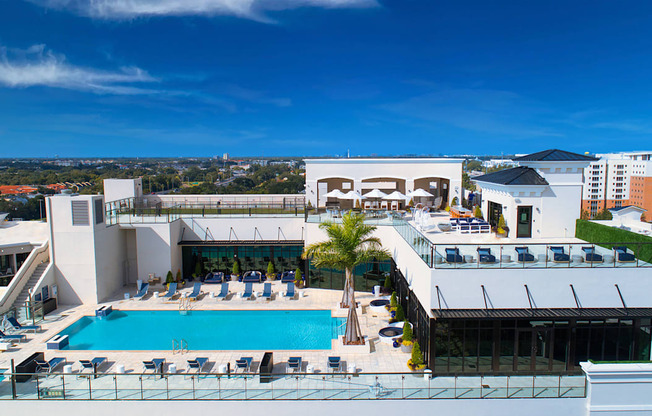 pool view at Altis Grand Central, Tampa, FL