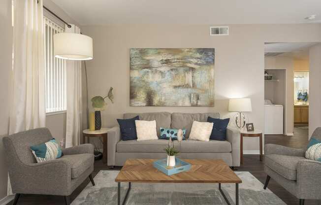 Modern Living Room at Atwood Apartments, Citrus Heights, CA