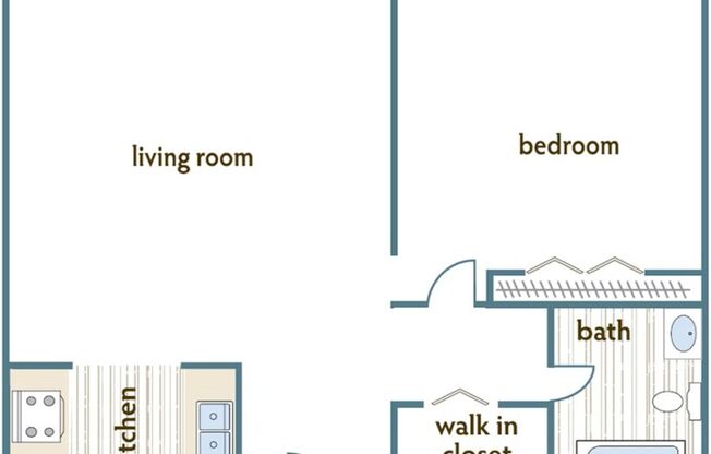 1 bed, 1 bath, 580 sqft, $845, Unit D216
