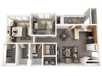 2 beds, 2 baths, 1,000 sqft, $1,475