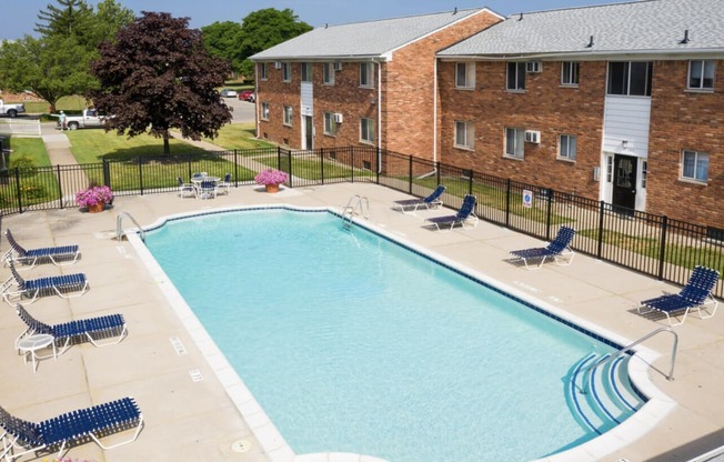 our apartments have a large pool for residents to enjoy