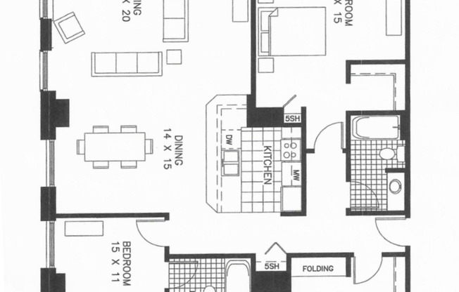 2 beds, 2 baths, 1,492 sqft, $1,875